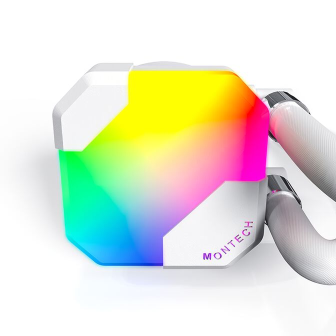 Water Cooler CPU Montech HyperFlow ARGB 360mm Blanco image number 4