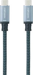 Cable USB 3.2 Gen2x2 Nanocable 20Gbps 5A/100W 4K/60HZ USB-C M/M 1 M Gris/Negro image number null