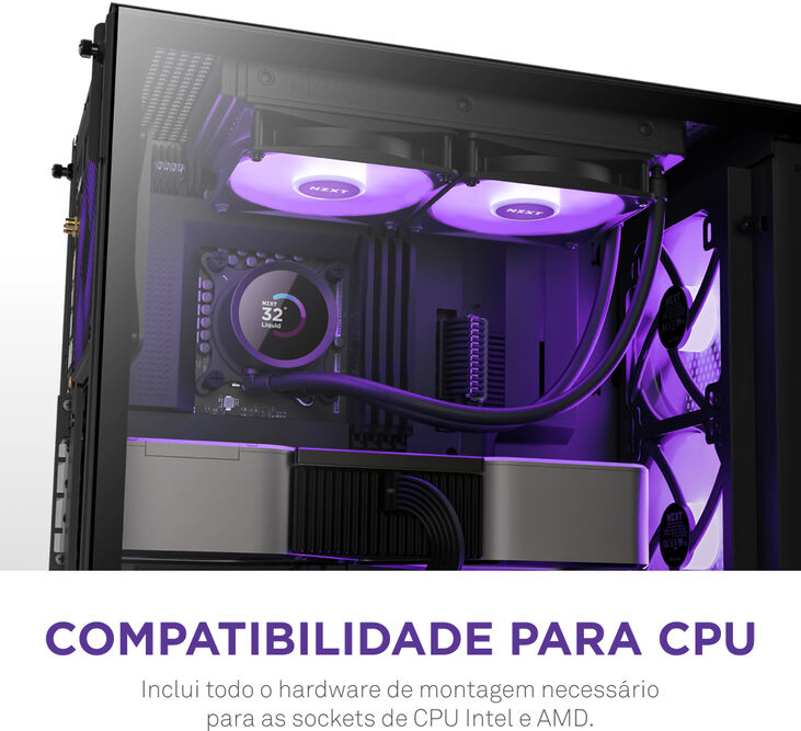 Kit de Refrigeración Líquida CPU NZXT Kraken 240 RGB Negro image number 10