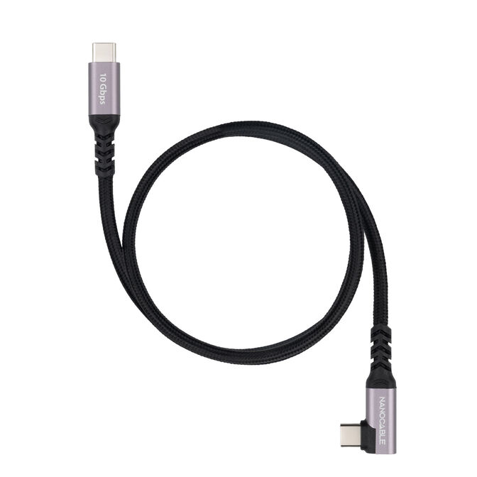 Cable Acodado USB 3.2 Gen2x2 Nanocable 100W/5A 4K/60Hz USB-C M/M 2 M image number 0