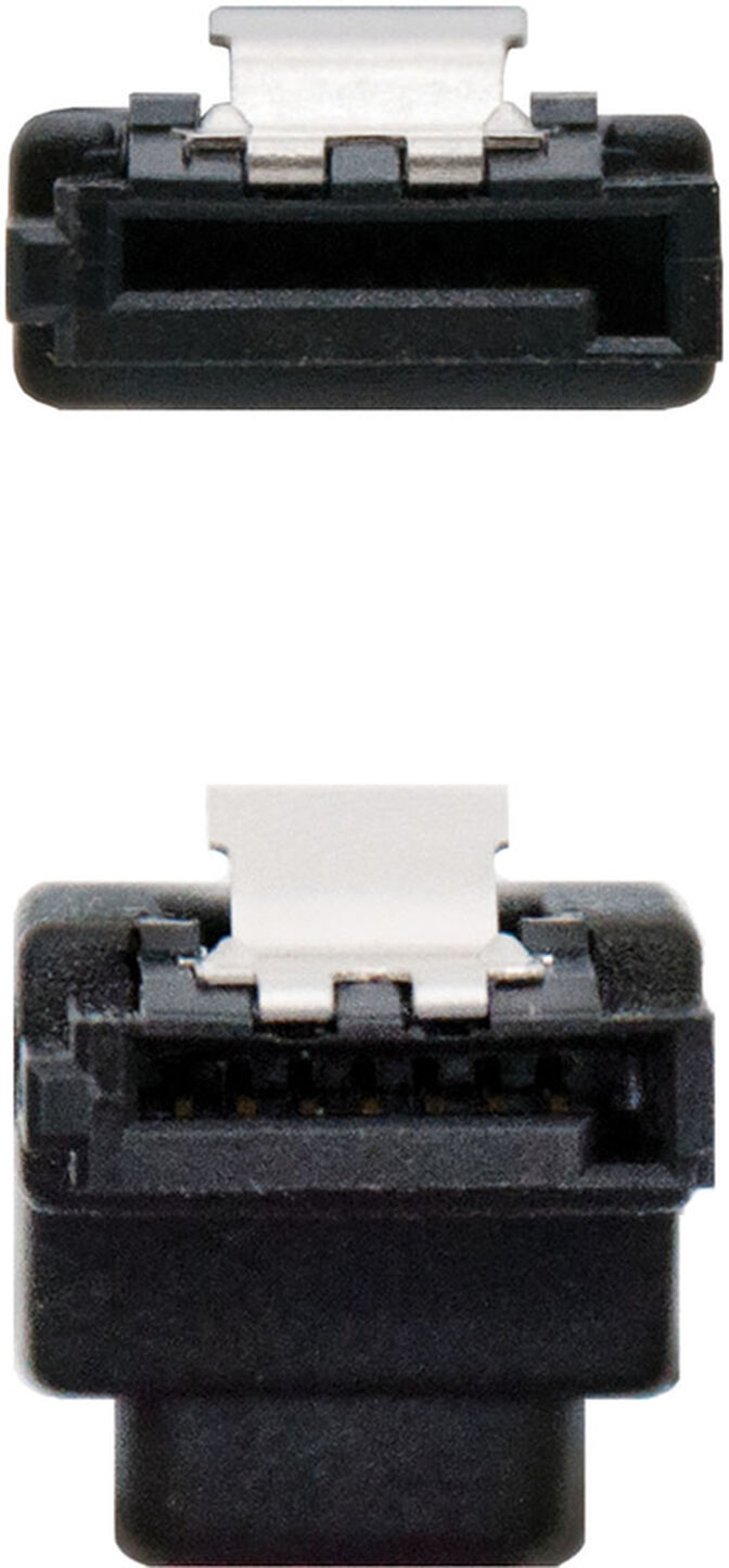 Cable SATA III Angular NanoCable 50 CM Rojo c/trave image number 3