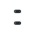 Cable USB 3.2 Gen2x2 Nanocable 20Gbps 5A/100W 4K/60HZ USB-C M/M 0.5 M Gris/Negro image number null