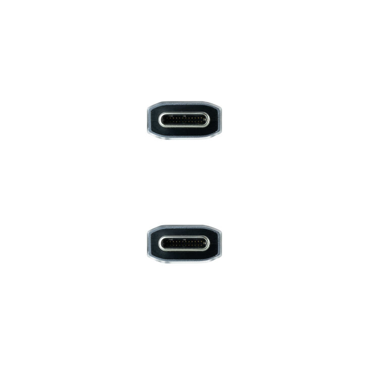 Cable USB 3.2 Gen2x2 Nanocable 20Gbps 5A/100W 4K/60HZ USB-C M/M 0.5 M Gris/Negro image number 2