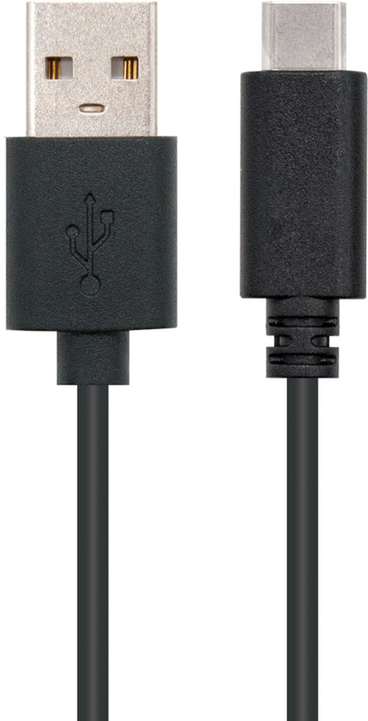 Cable USB 2.0 3A Nanocable USB-C/M para USB-A/M 2 M Negro image number 1