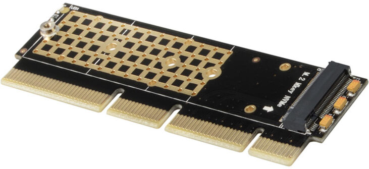 Adaptador PCIe 3.0 16x AXAGON PCEM2-1U, M.2 SSD NVMe, hasta 80mm SSD, low profile 1U image number 1