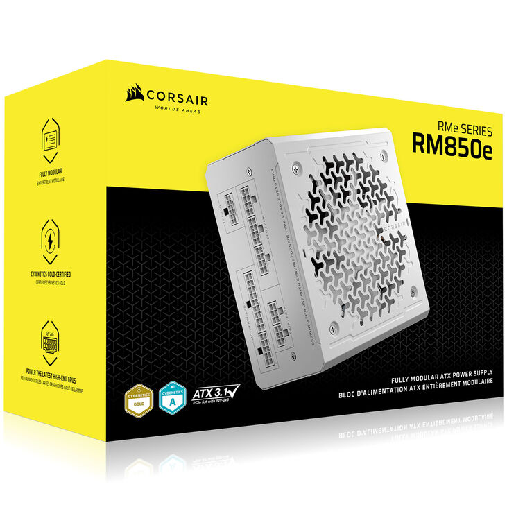 Fuente Alimentación Modular Corsair RMe Series RM850e 850W 80 Plus Cybenetics Gold ATX3.1 - PCIe 5.1 Blanca image number 15