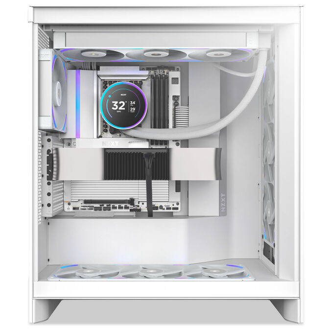 Ventilador NZXT F360x Perfomance RGB 120mm - Single-Frame Blancas - Triplo Ventilador 120mm (360mm) image number 7