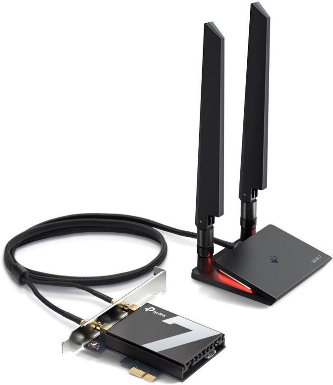 Tarjeta de Red TP-Link PCI Express Archer TBE550E BE9300 Tri-Band Wi-Fi 7 Bluetooth PCI Express Adapter image number 2