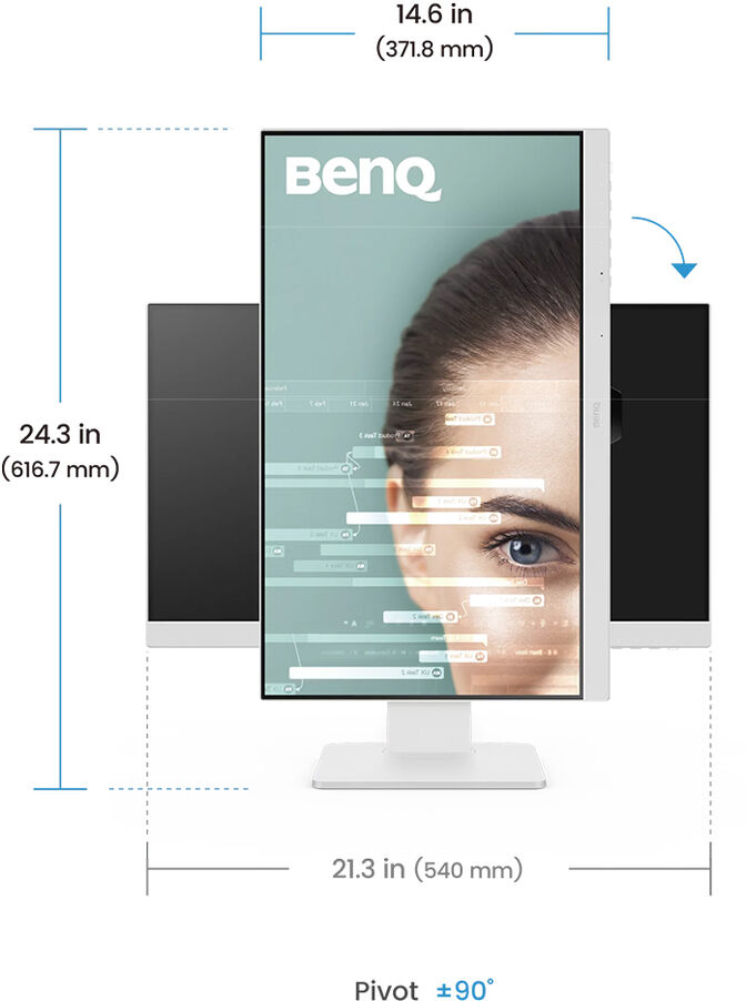 Monitor BenQ 24" GW2486TC IPS FHD 100Hz USB-C Aj. Altura image number 5