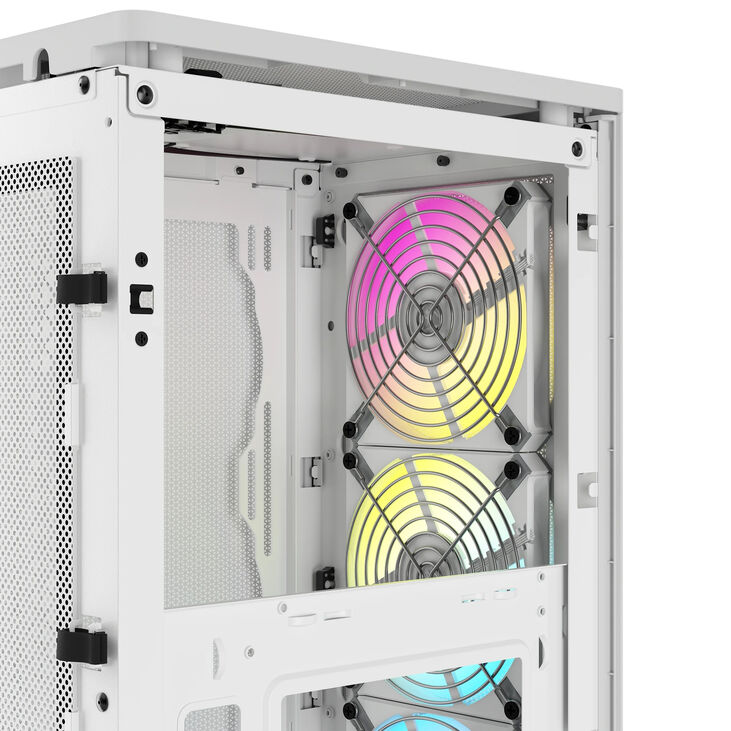 Torre Mini-ITX Corsair iCue 2000D RGB Blanco Cristal Templado image number 12