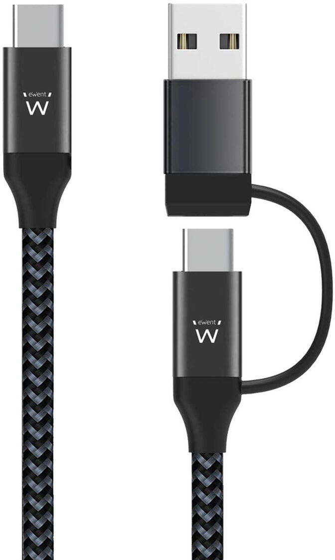 Cable de Carga Ewent EW9918 USB-C 2 em 1 image number 0