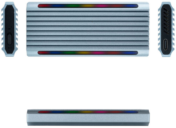 Caja Externa SSD Tooq M.2 NGFF/NVMe SSD - USB 3.1 Gen 2 USB-A RGB image number 2