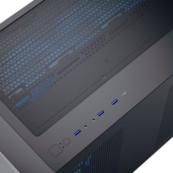 Caja Micro-ATX Aerocool P300C ARGB Vidrio Templado Negro image number 3