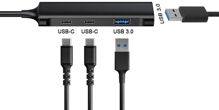 HUB USB Conceptronic 4-in-1 USB-C 3.2 > 2x USB-C 3.0 + 2x USB-A image number 6