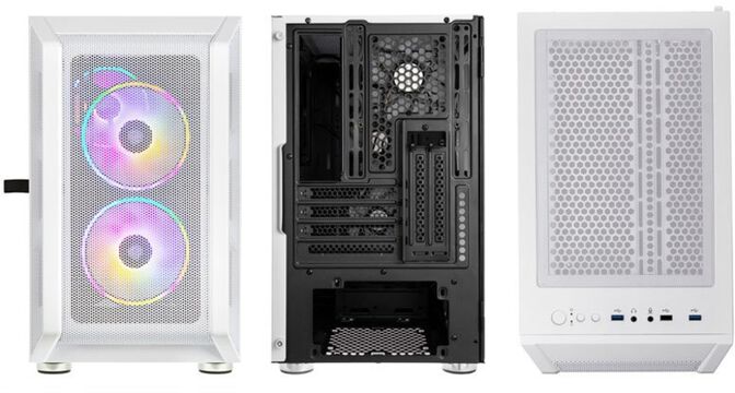 Caja Micro-ATX Kolink Citadel Mesh RGB Vidrio Templado Blanco image number 1