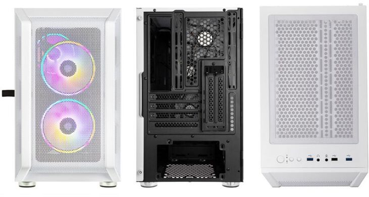 Caja Micro-ATX Kolink Citadel Mesh RGB Vidrio Templado Blanco image number 1