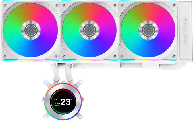 Kit Refrigeraci&oacute;n L&iacute;quida CPU AIO Lian Li HydroShift II LCD-C 360CL Blanco - 360mm image number 0