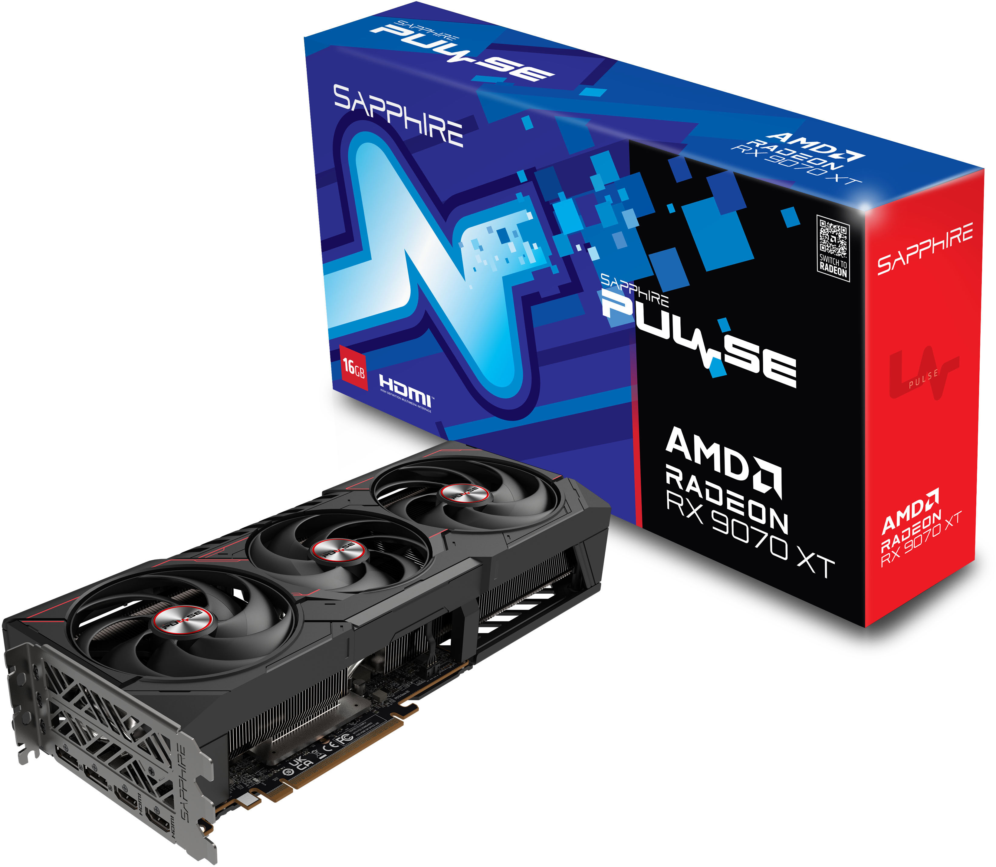 Tarjeta Gr&aacute;fica Sapphire Radeon RX 9070 XT Pulse 16GB GDDR6