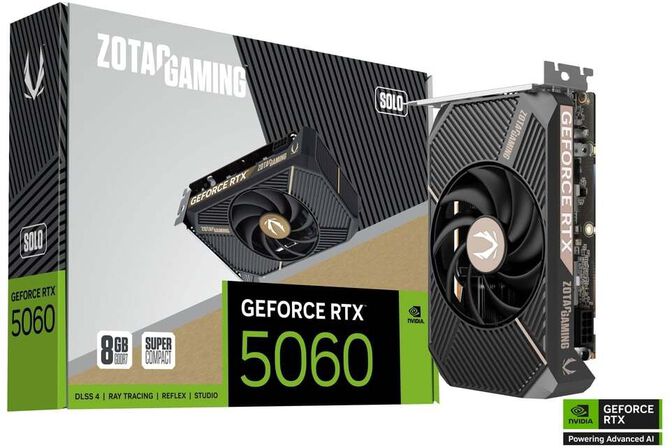 Tarjeta Gr&aacute;fica ZOTAC GeForce&reg; RTX 5060 Solo 8GB GDDR7 DLSS4 image number 0