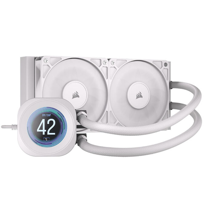 Refrigeraci&oacute;n L&iacute;quida CPU Corsair NAUTILUS RS LCD 240mm Blanco image number 1