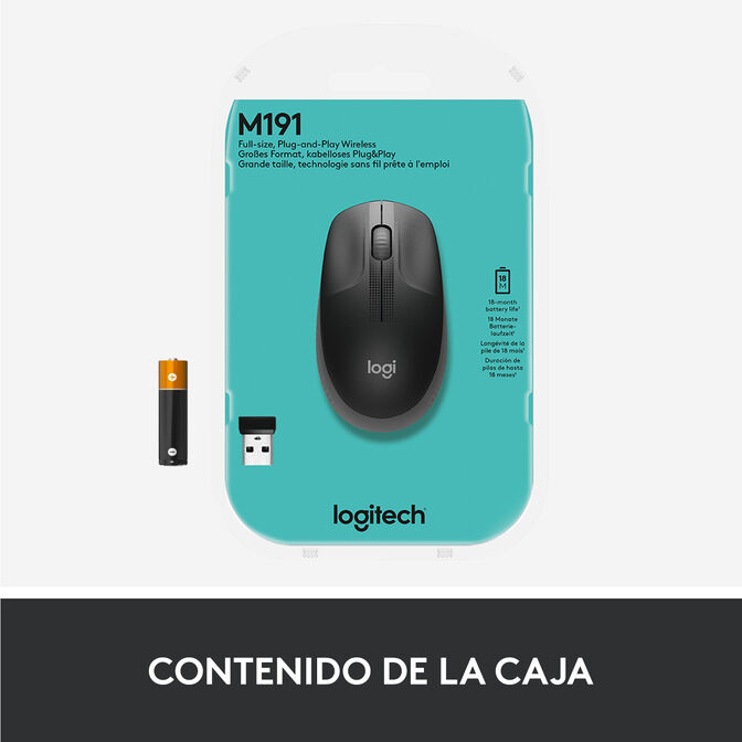 Rat&oacute;n Logitech M190 Full Size Wireless Cinzento image number 16