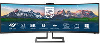Monitor Curvo Philips 49" 499P9H VA Dual QHD 70Hz 5ms USB-C (65W) WebCam