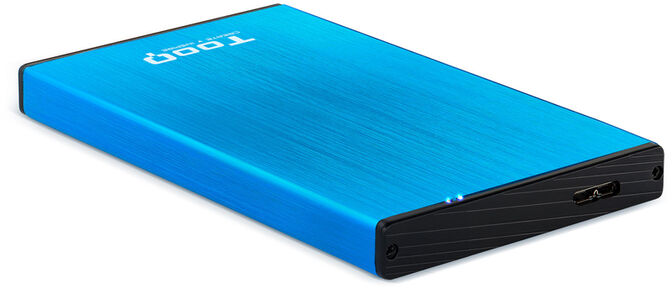 Caja Externa HDD Tooq 2.5" SATA (9,5mm) - USB 3.0/3.1 Gen 1 Azul Metalizado image number 1