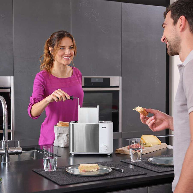Tostadora Braun HT 5015 WH Blanco/Inox image number 8