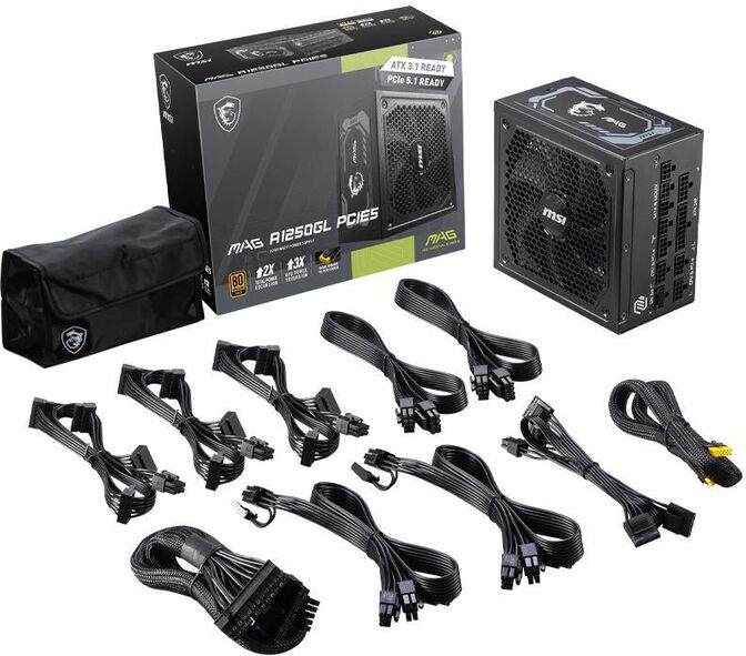 Fuente Alimentaci&oacute;n Modular MSI MAG A1250GL 1250W 80+ Gold PCIE 5.1 image number 4