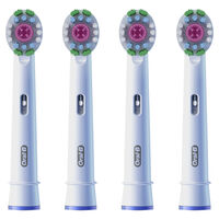 Recambios para Cepillo de Dientes El&eacute;ctrico Oral-B Pro 3D White Pack 4 Unidades Blanco