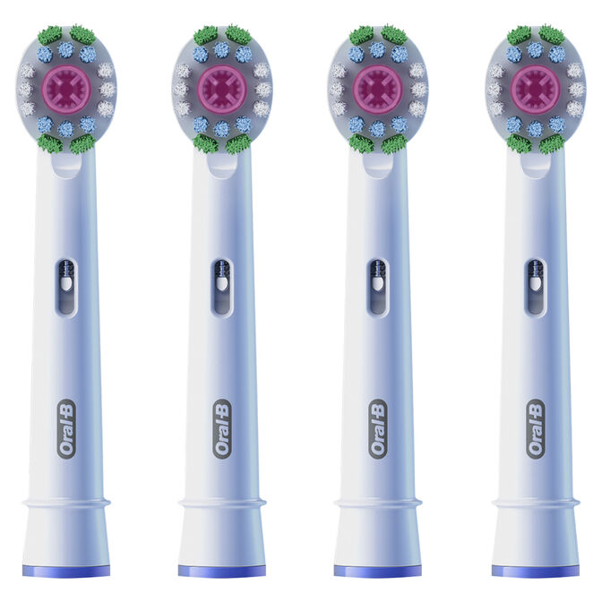 Recambios para Cepillo de Dientes El&eacute;ctrico Oral-B Pro 3D White Pack 4 Unidades Blanco image number 0