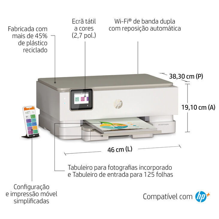 Impresora de Inyección de Tinta HP Envy Inspire 7220e All-In-ONE WiFi image number 5