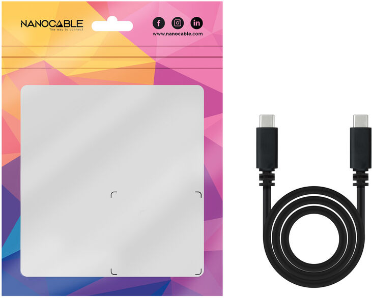 Cable USB 2.0 3A Nanocable USB-C M/M 1.5 M Negro image number 4