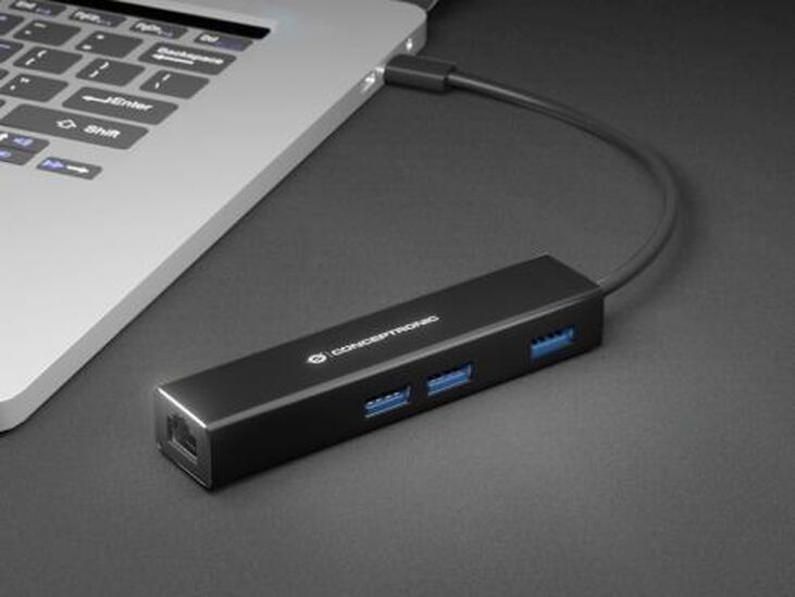 HUB USB Conceptronic 4-in-1  3x USB-A 3.0 C/ Adaptador Gigabit image number 2