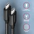 Cable de cargamento AXAGON BUCM3-CM30AB cable USB-C  <-> USB-C 3.2 Gen 1, 3m, PD 60W, 3A, ALU, braid, Negro image number null