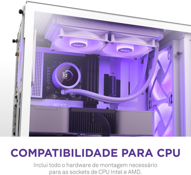 Kit de Refrigeración Líquida CPU NZXT Kraken 240 RGB Blanco image number 10