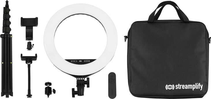 Aro de Luz Streamplify LIGHT 14, 35,6cm, 230V, Incluy Cable EU - Negro image number 10