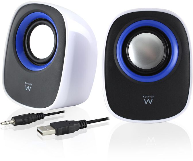 Altavoces Ewent Est&eacute;reo 2.0 5W RMS Blancas image number 2