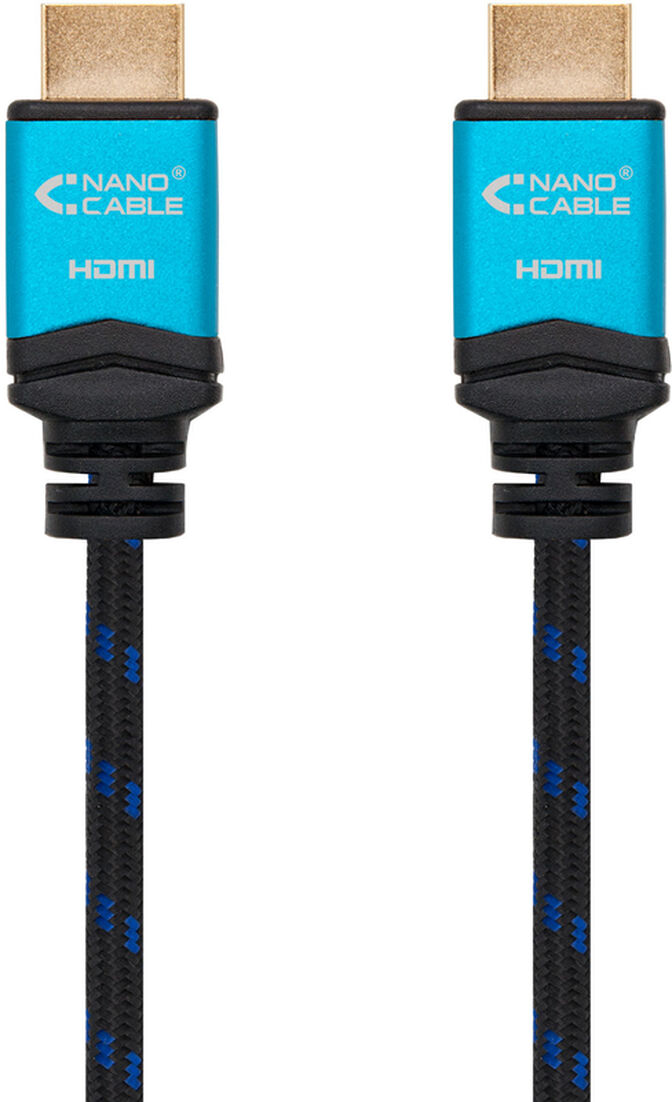 Cable HDMI V2.0 4K@60Hz 18Gbps NanoCable USB-A M/M 3 M Premium Negro image number 1
