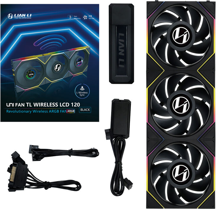 Ventilador Lian Li UNI FAN TL120 LCD Wireless RGB PWM Negro 120mm (Pack 3) image number 8