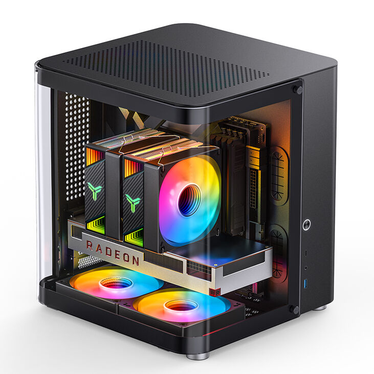 Caja Mcro-ATX Jonsbo TK-1 2.0 Vidrio Templado Negro image number 1