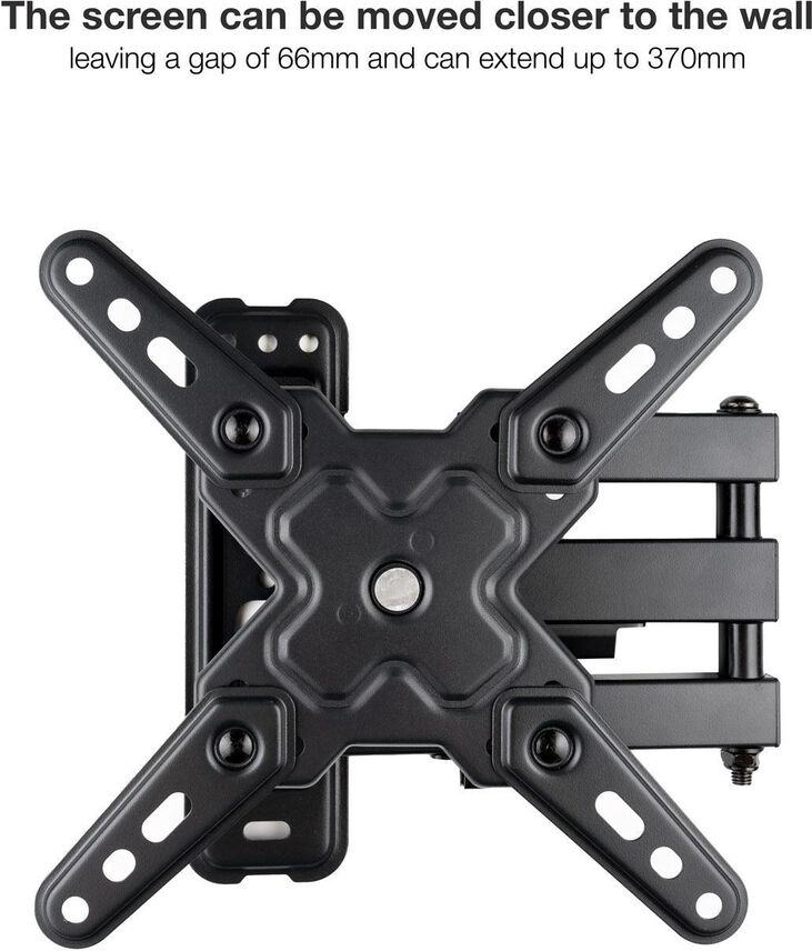 Soporte de Pared Tooq Tilt e Giratónrio 13" a 43" 66-370 mm Max. 20kg Negro image number 4