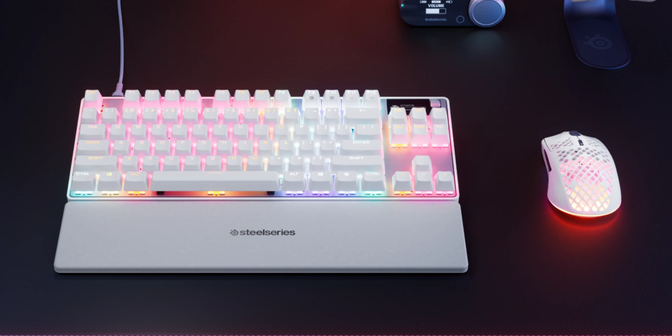Teclado SteelSeries Apex Pro TKL Gen 3 RGB (US) Branco image number 3