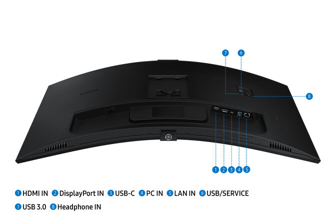 Monitor Curvo Samsung ViewFinity S6 34" S65VC VA UWQHD 100Hz USB-C (PD90W) KVM Webcam image number 18