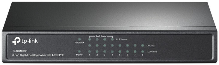 Switch TP-Link TL-SG1008P 8 Portas Gigabit c/ 4 Portas PoE image number 0