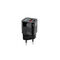 Cargador Tooq USB-C/PD 20W + USB-A/QC 20W Negro