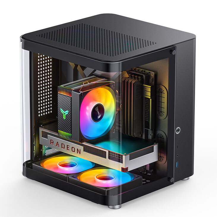 Caja Mcro-ATX Jonsbo TK-1 2.0 Vidrio Templado Negro image number 2