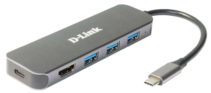 HUB USB D-Link USB-C Macho > 3 x USB 3.0 (SS) + 1 x HDMI (4K Ready) + 1 x USB-C (Thunderbolt 3) image number 0
