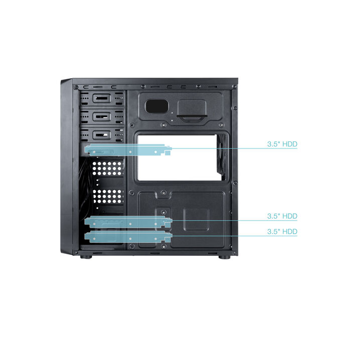 Caja Midi Tower Tooq PRISMA ULTRA C/Fuente Alimentaci&oacute;n 500W USB-C image number 4