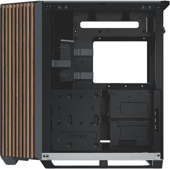 Caja ATX APNX V1 Negro/Blanco/Madera image number 8